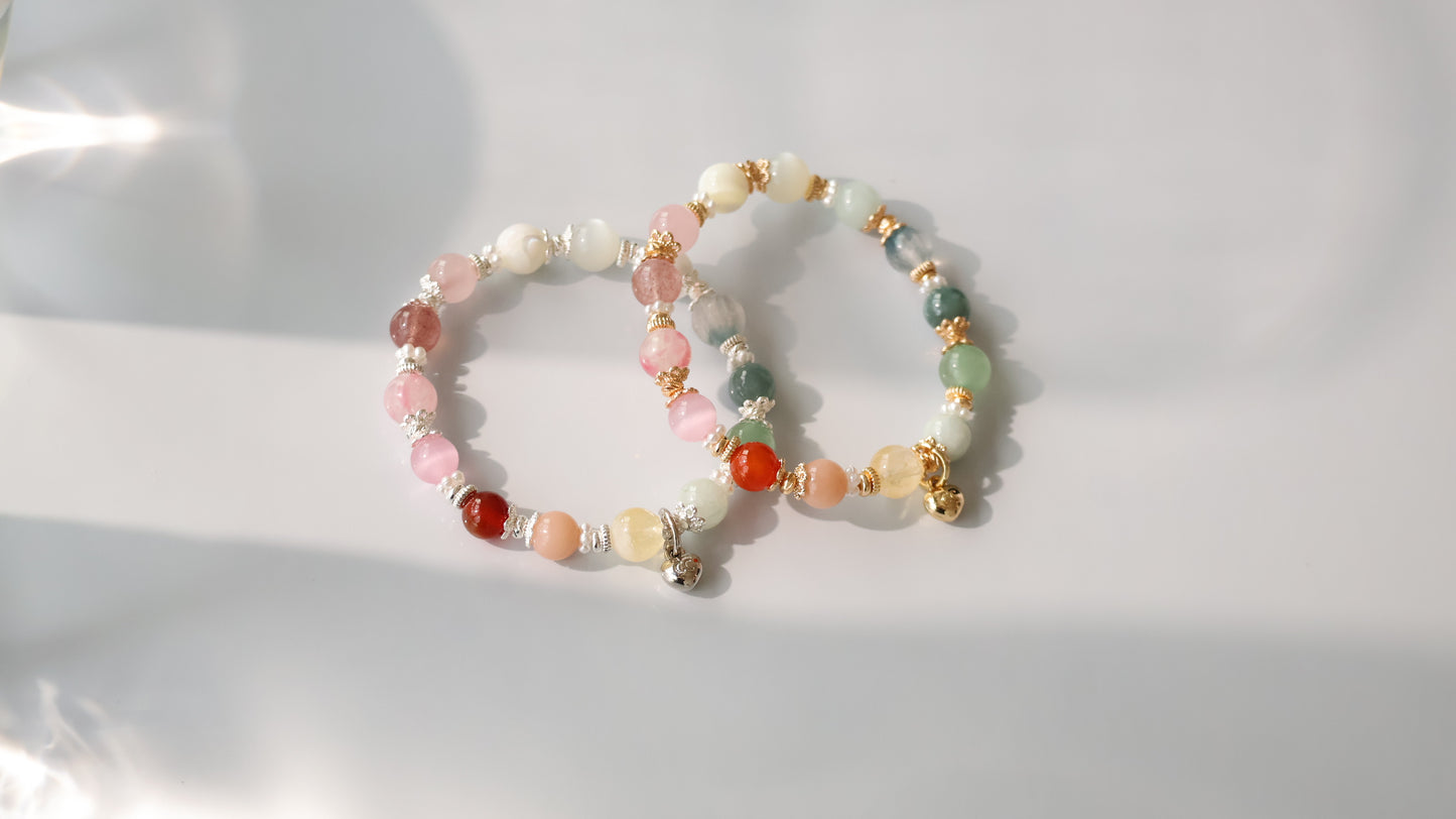 *Instocks* 6mm/8mm/10mm Duobao 多宝 (Multi Gems) Crystal Bracelet (Elastic)