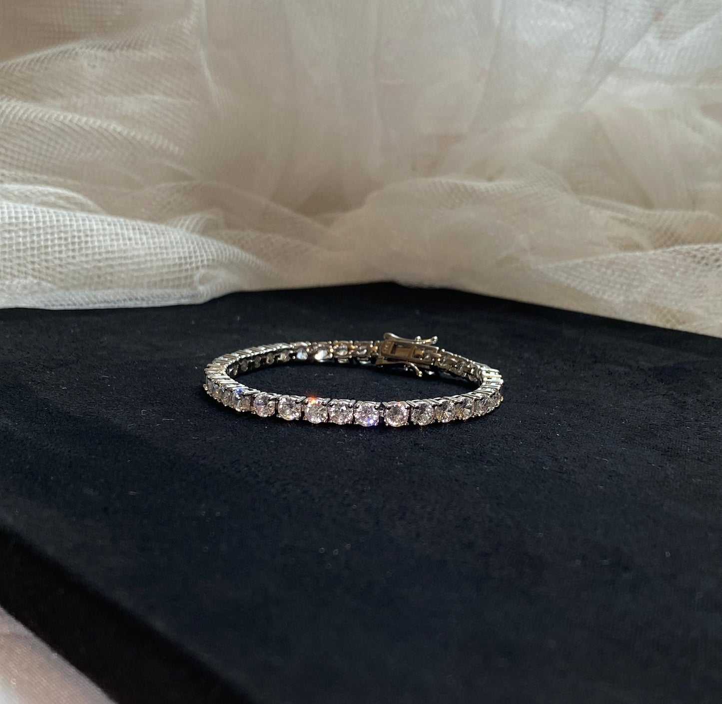 *Instocks* HOT 🔥 S925 4mm Tennis Bracelet in Silver (15cm & Below)