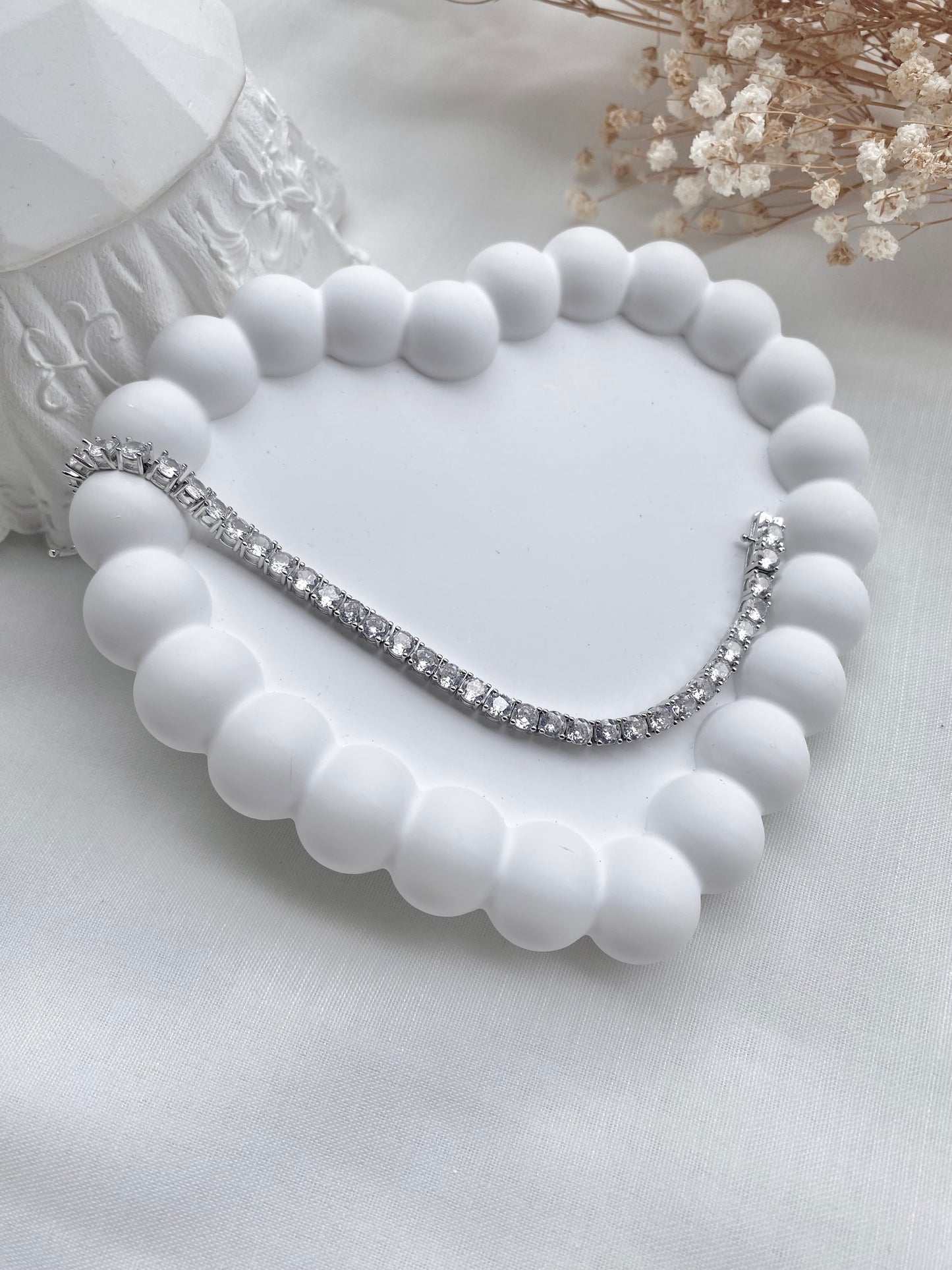 *Instocks* HOT 🔥 S925 4mm Tennis Bracelet in Silver (15cm & Below)
