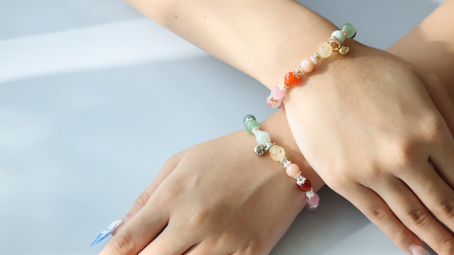 *Instocks* 6mm/8mm/10mm Duobao 多宝 (Multi Gems) Crystal Bracelet (Elastic)