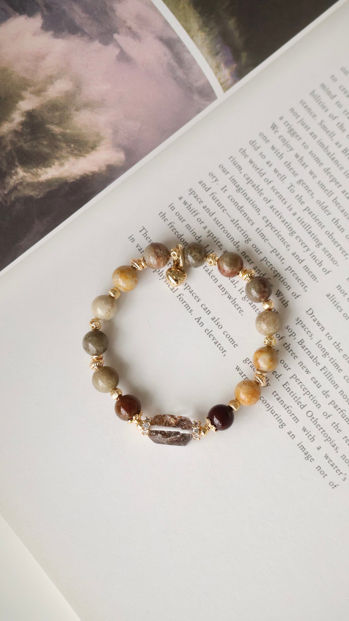 *Backorder* Garden Quartz with Garden Quartz Freeform Crystal Bracelet (Elastic)