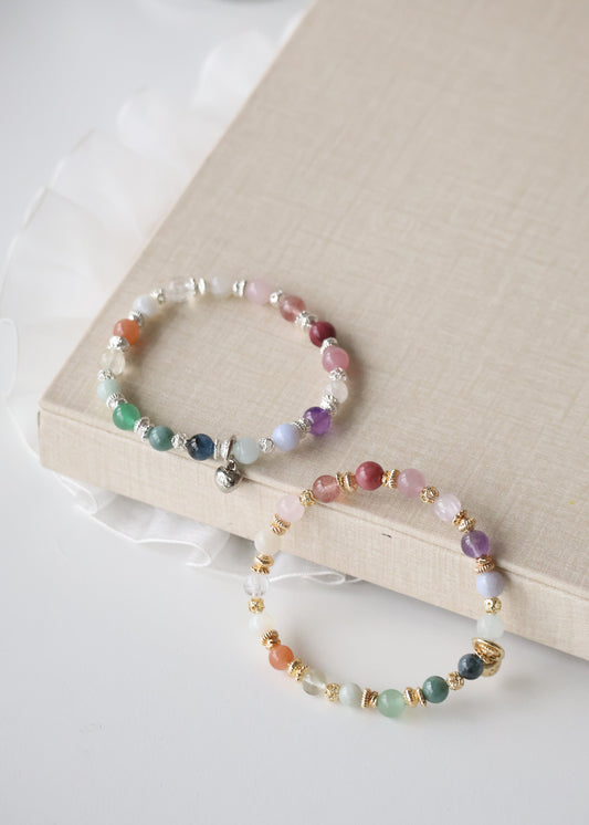 *Instocks* 6mm/8mm/10mm Duobao 多宝 (Multi Gems) Crystal Bracelet (Elastic)