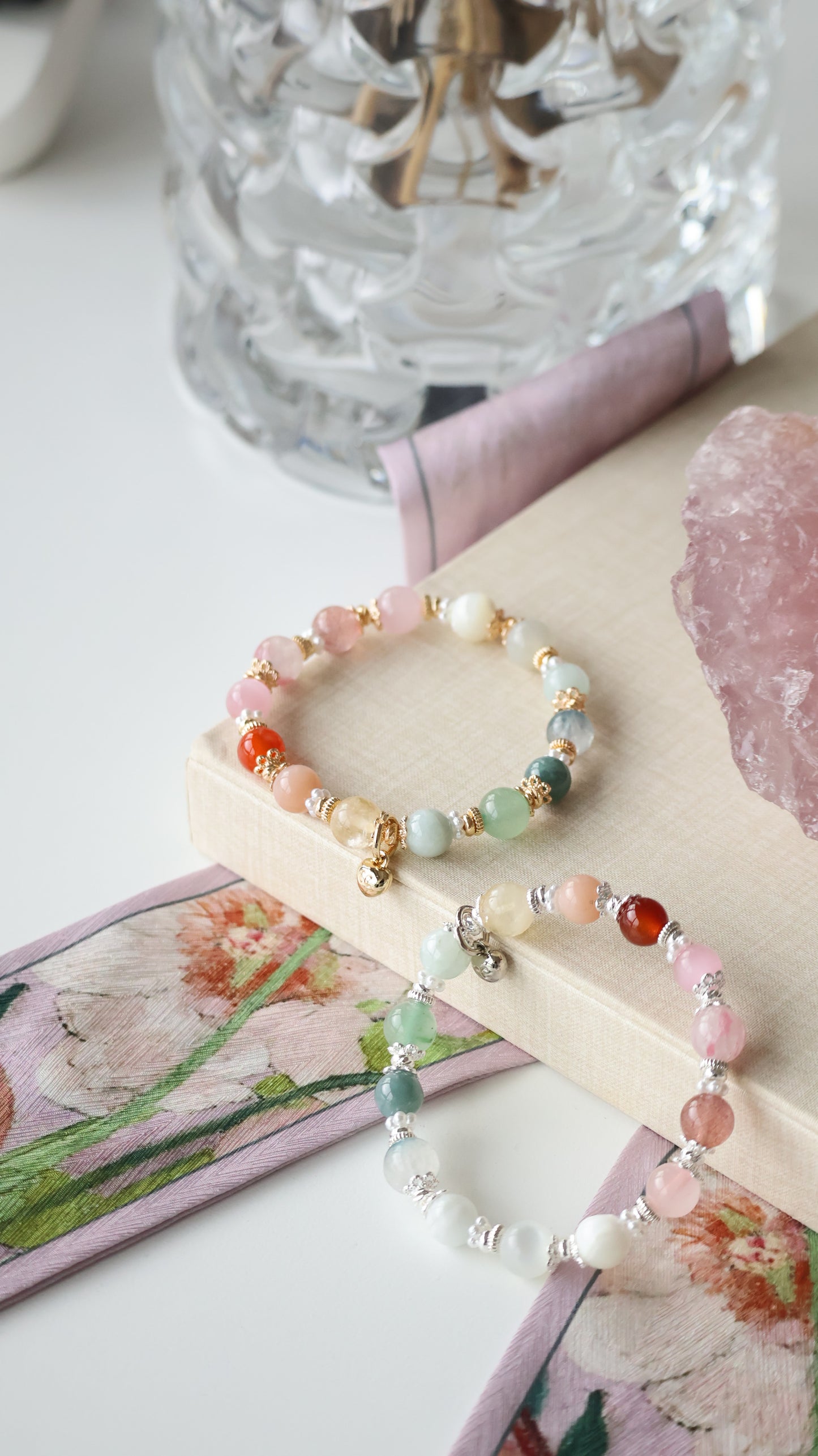 *Instocks* 6mm/8mm/10mm Duobao 多宝 (Multi Gems) Crystal Bracelet (Elastic)