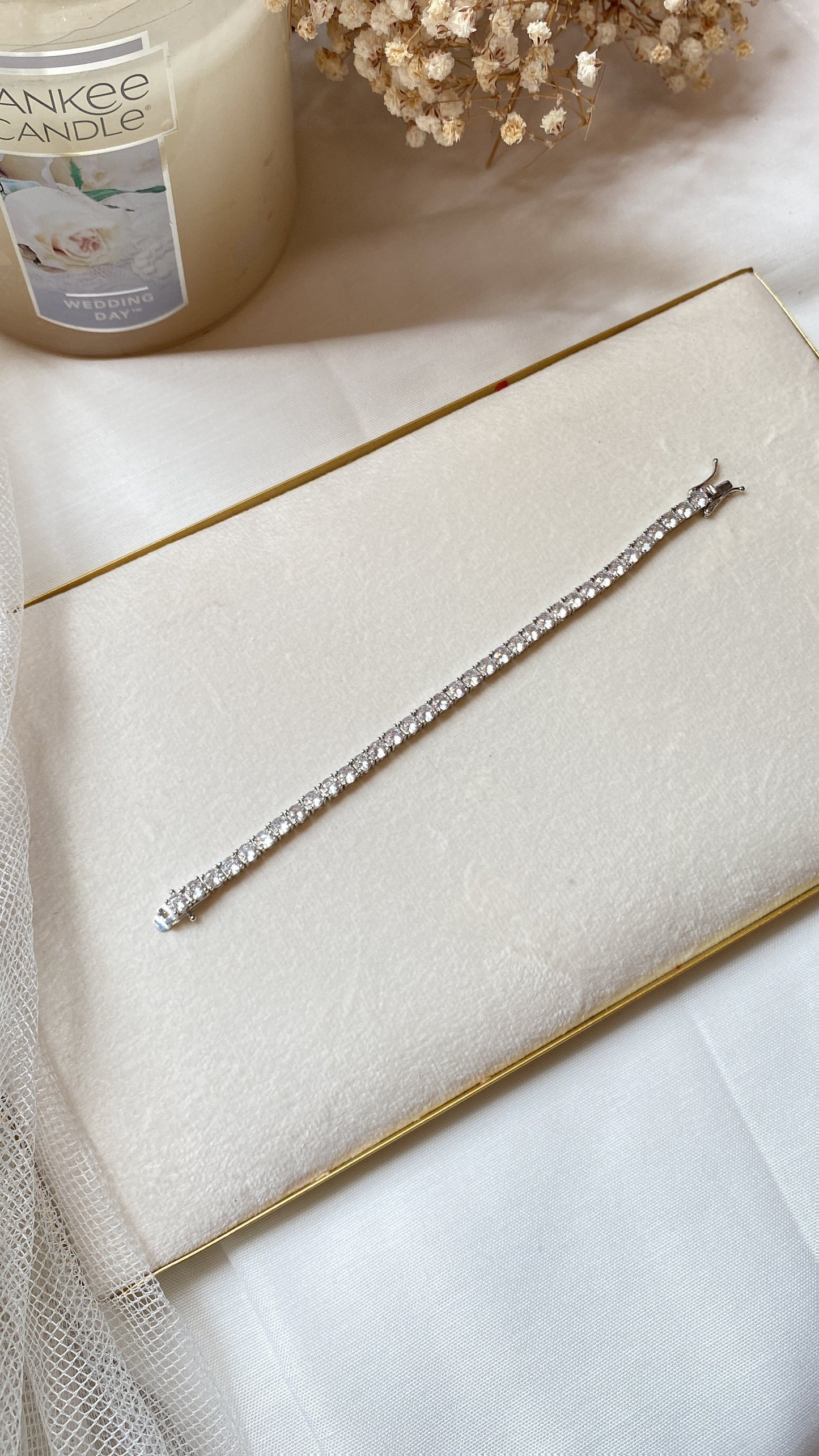 *Instocks* HOT 🔥 S925 4mm Tennis Bracelet in Silver (15cm & Below)