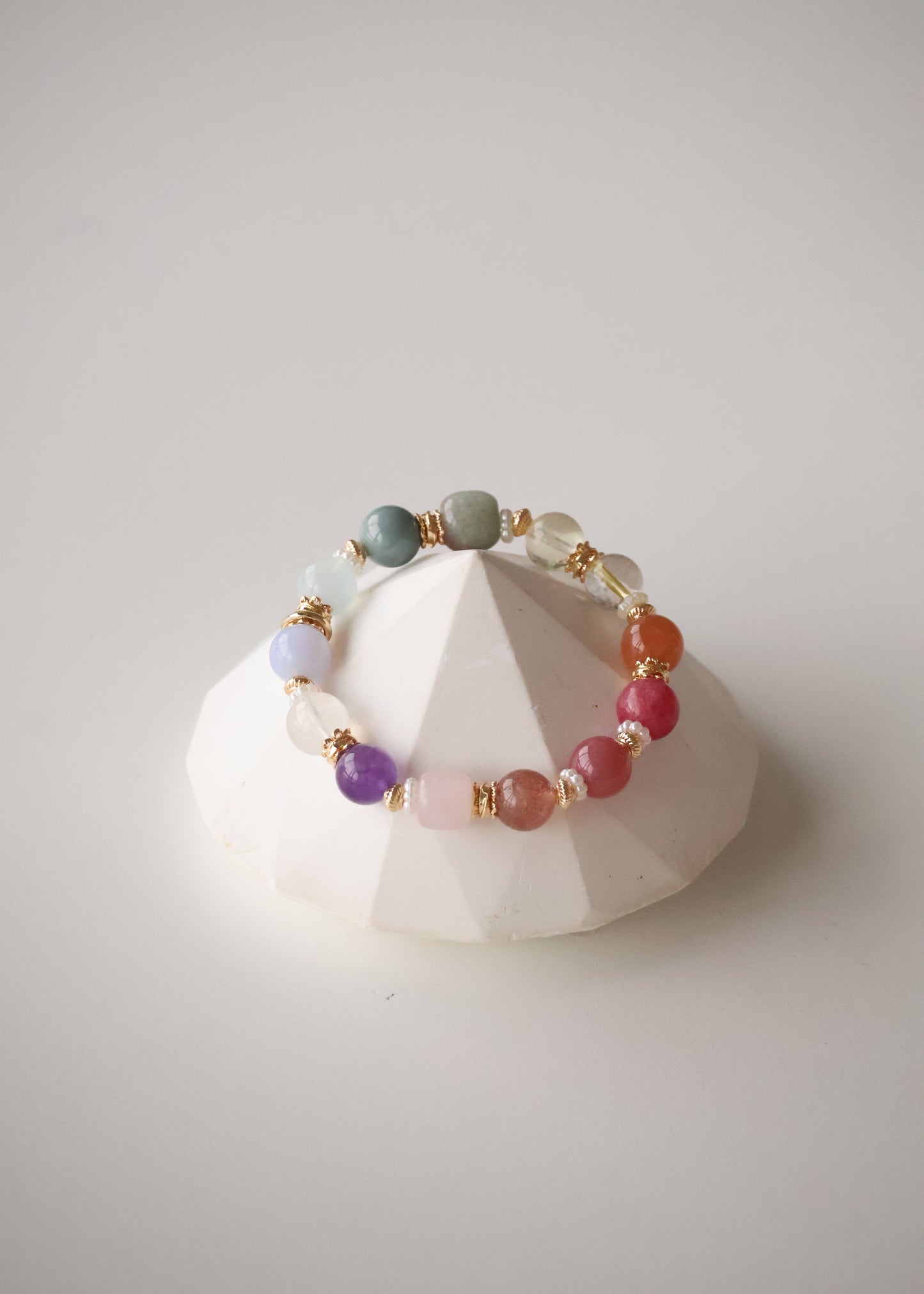 *Instocks* 6mm/8mm/10mm Duobao 多宝 (Multi Gems) Crystal Bracelet (Elastic)