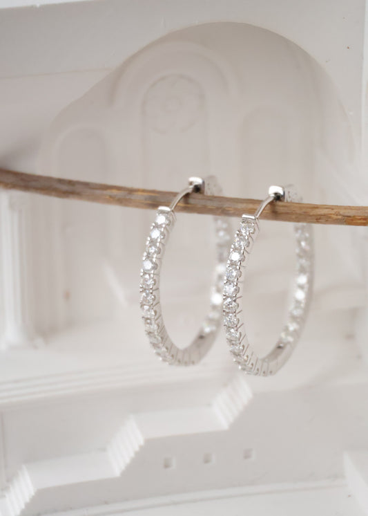 *Instocks* Liliana Moissanite Hoop Earrings AU750