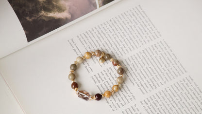 *Backorder* Garden Quartz with Garden Quartz Freeform Crystal Bracelet (Elastic)