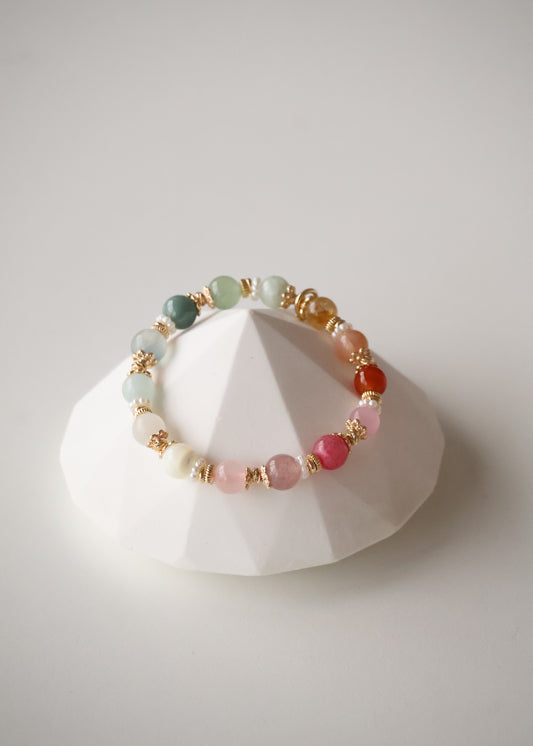 *Instocks* 6mm/8mm/10mm Duobao 多宝 (Multi Gems) Crystal Bracelet (Elastic)