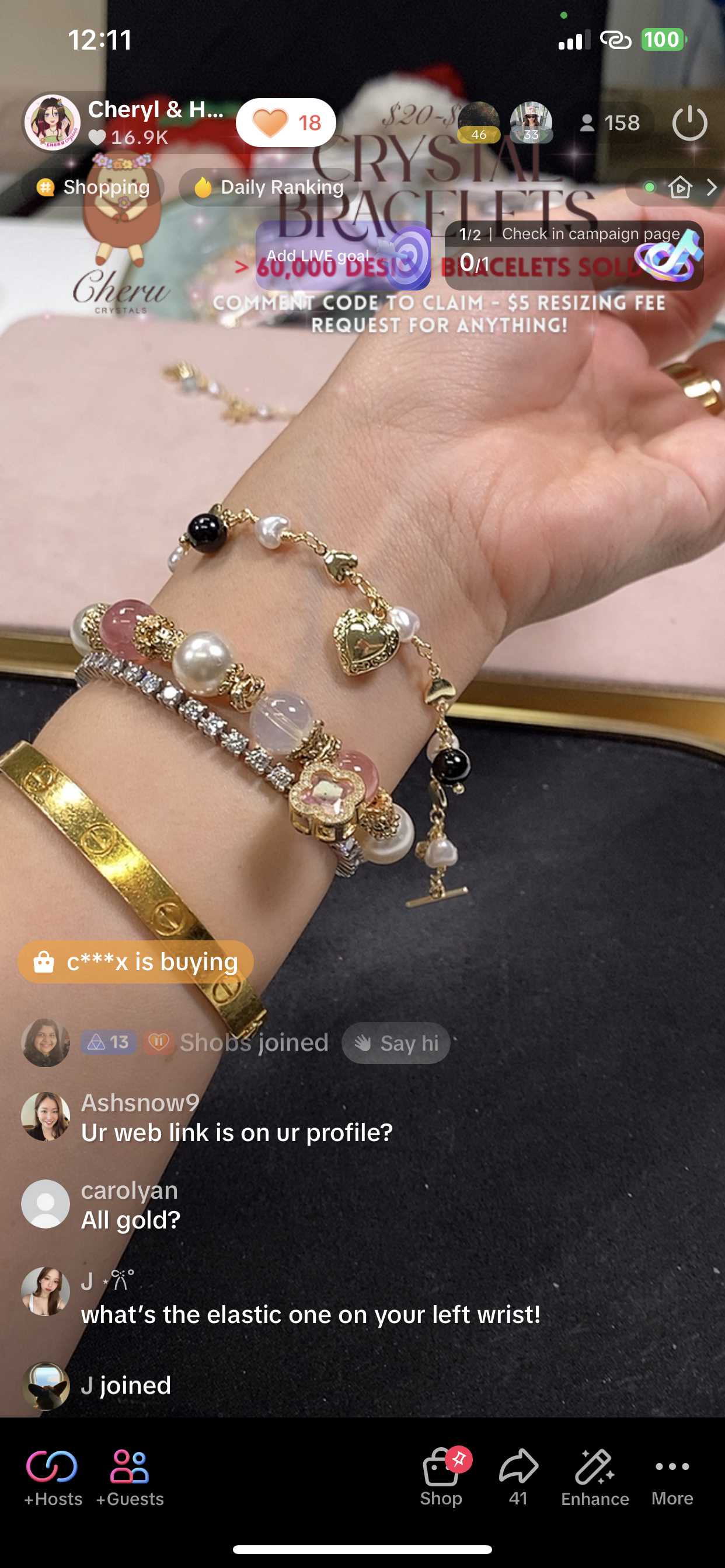 *Instocks* Danglys V2 with Ribbon, Heart Locket & Mini Clover Crystal Bracelet (OT Clasp)