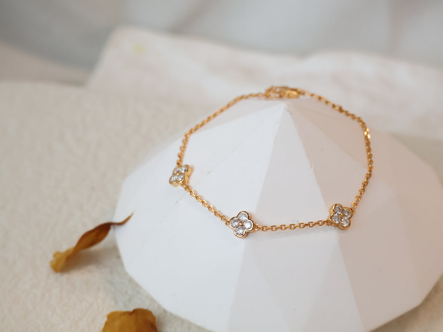 *Instocks* Francesca Clovers Gold Bracelet AU750