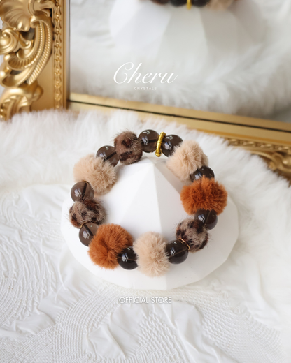 *Instocks* Leopard Chic - 12mm Smokey Quartz