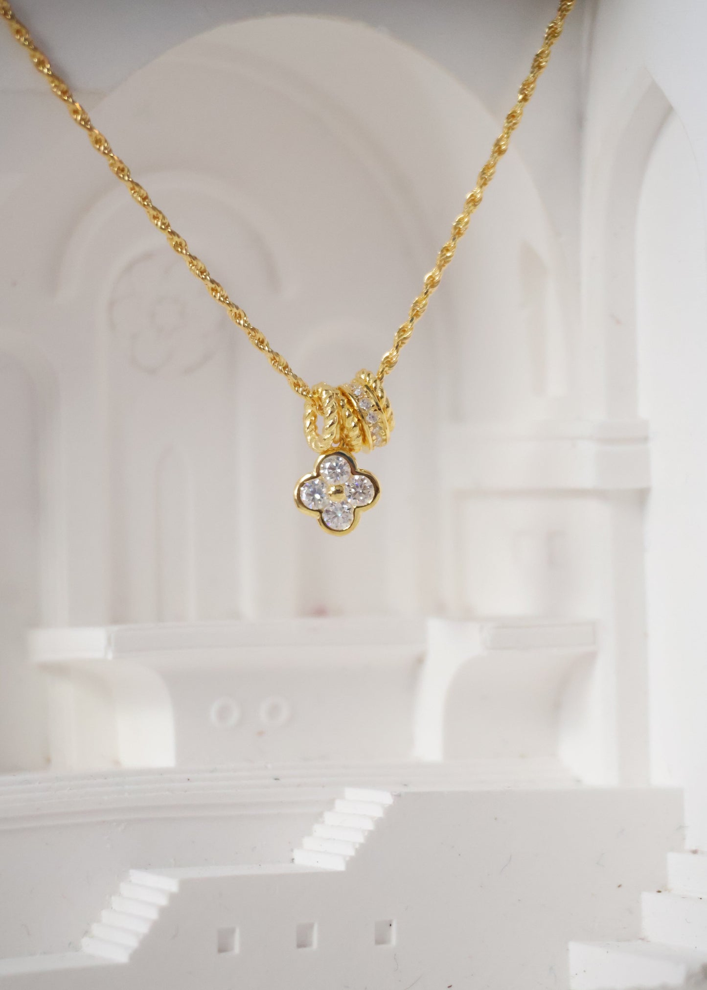 *Instocks*  Fiona Clover S925 (Based) Gold Bracelet