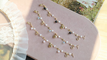 *Instocks* Danglys V2 with Ribbon, Heart Locket & Mini Clover Crystal Bracelet (OT Clasp)
