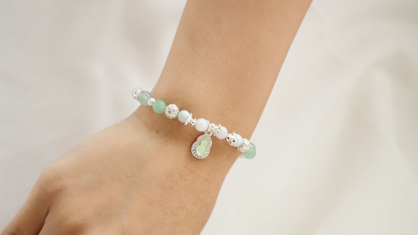 *Backorder* Mini Hulu - Green Aventurine & Green Jadeite Crystal Bracelet (Elastic)