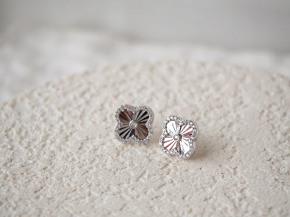 *Instocks* Noor Laser Clover Motif S925 Earrings