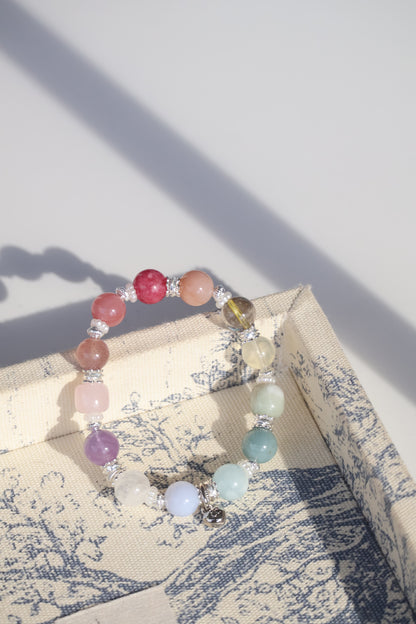 *Instocks* 6mm/8mm/10mm Duobao 多宝 (Multi Gems) Crystal Bracelet (Elastic)