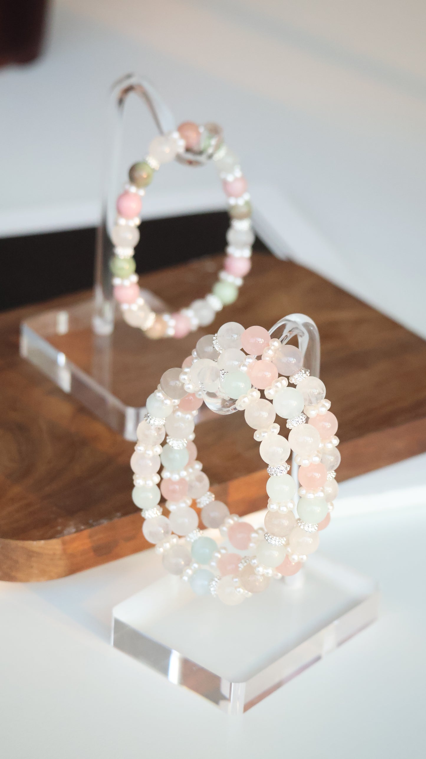 *Instocks* Multi Crystal 8mm Stacker (Elastic)