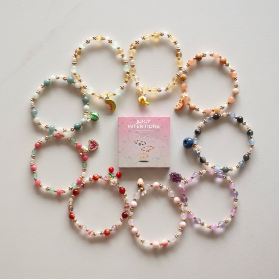 JUICY INTENTIONS: Limited Edition Crystal Bracelet Blind Box | Fruits Vol. 1