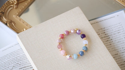 *Backorder* Duobao 多宝 (Multi Gems) with Bouquet Crystal Bracelet (Elastic)