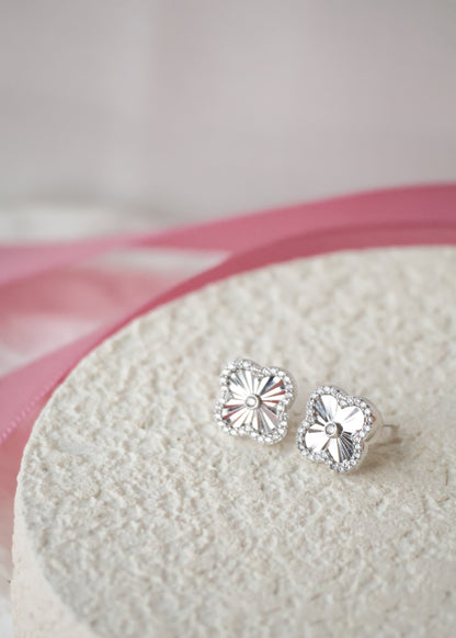 *Instocks* Noor Laser Clover Motif S925 Earrings