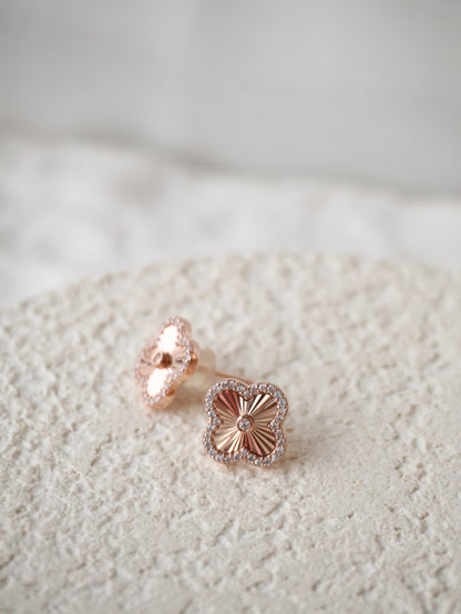 *Instocks* Noor Laser Clover Motif S925 Earrings