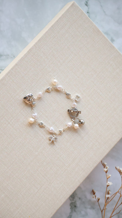 *Instocks* Dangly V2 with Ribbon, Heart Locket & Mini Clover Crystal Bracelet (OT Clasp)