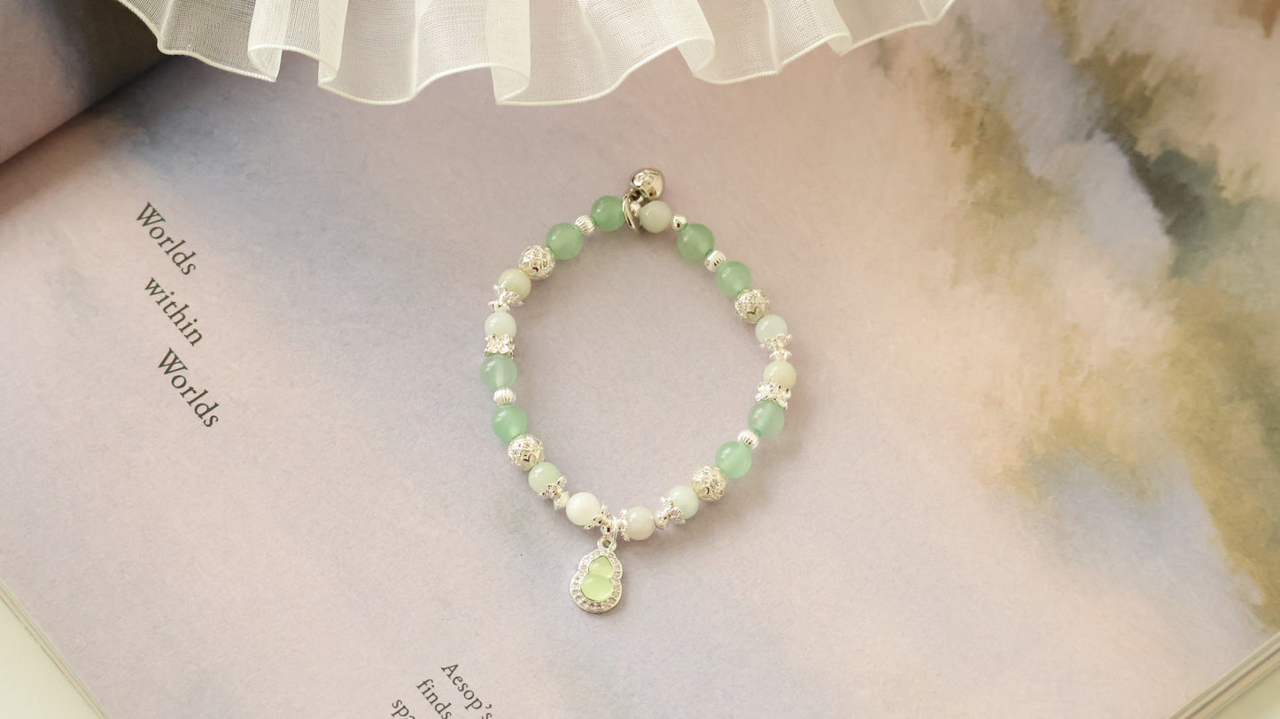 *Backorder* Mini Hulu - Green Aventurine & Green Jadeite Crystal Bracelet (Elastic)