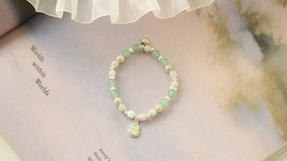 *Backorder* Mini Hulu - Green Aventurine & Green Jadeite Crystal Bracelet (Elastic)