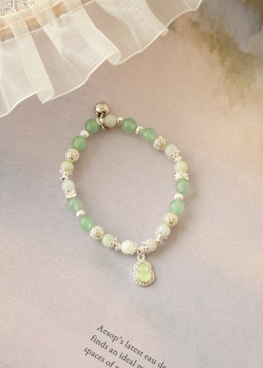 *Backorder* Mini Hulu - Green Aventurine & Green Jadeite Crystal Bracelet (Elastic)