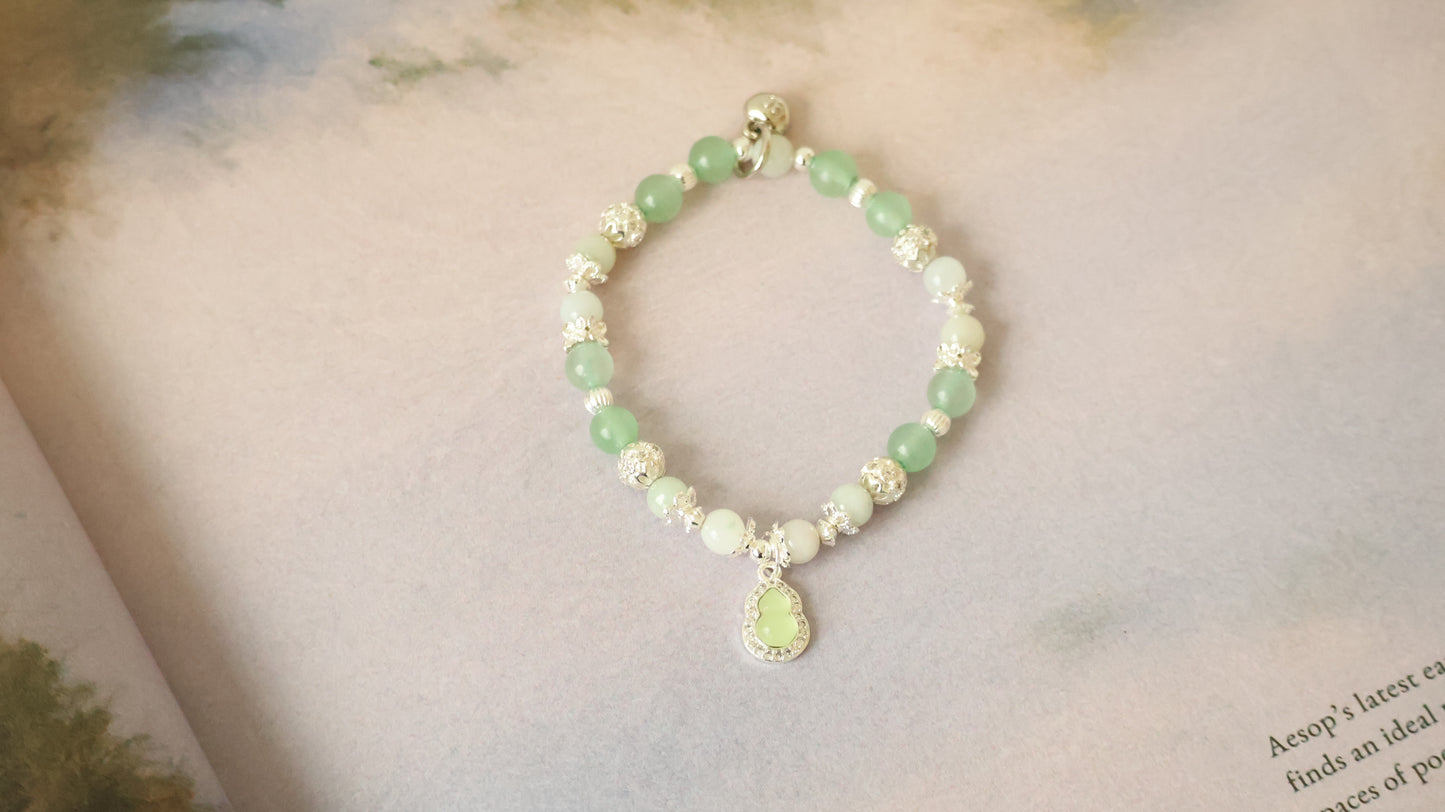 *Backorder* Mini Hulu - Green Aventurine & Green Jadeite Crystal Bracelet (Elastic)