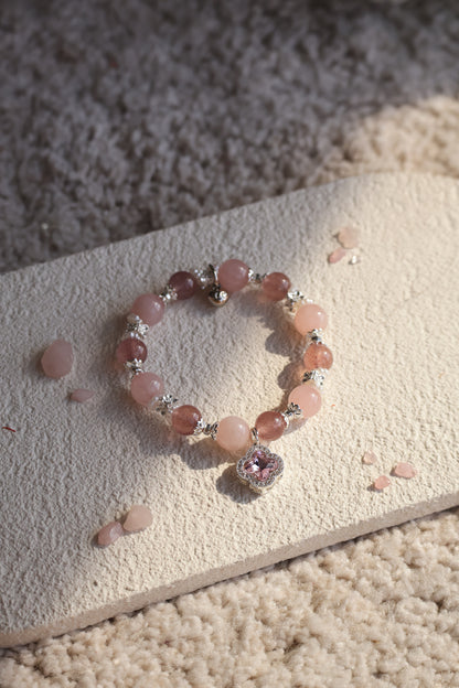 *Instocks* Cordelia Twin with Sparkly Clover Charm Crystal Bracelet (Elastic)
