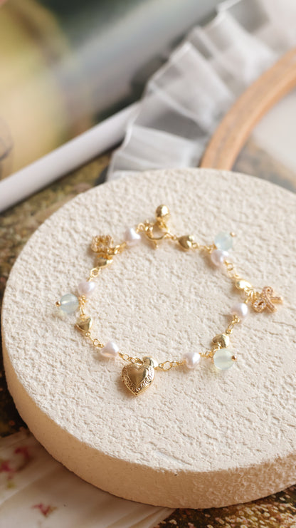 *Instocks* Danglys V2 with Ribbon, Heart Locket & Mini Clover Crystal Bracelet (OT Clasp)