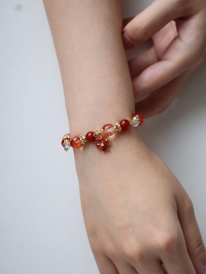 *Instocks* 8mm Xiel Fire Quartz, Carnelian, Blue Topaz