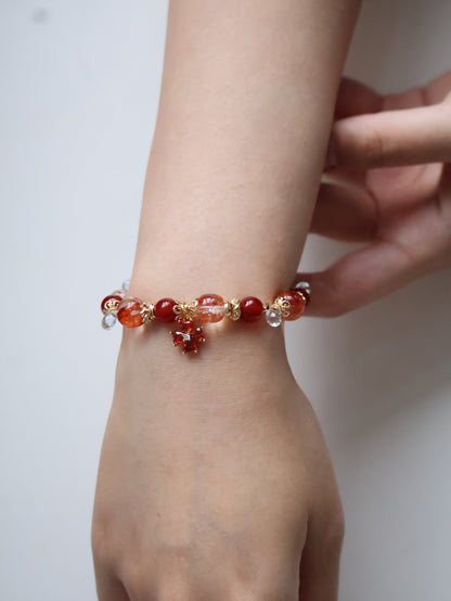 *Instocks* 8mm Xiel Fire Quartz, Carnelian, Blue Topaz