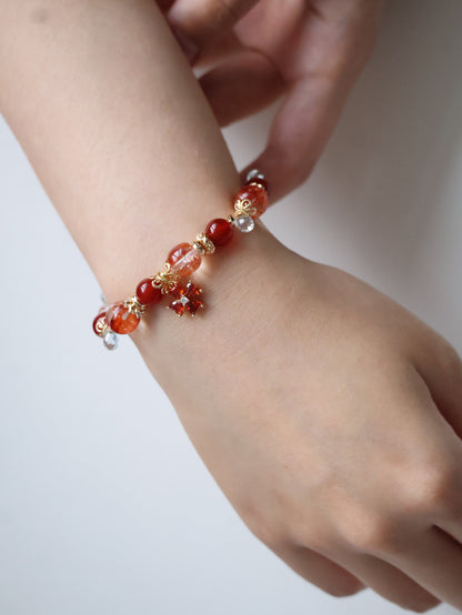 *Instocks* 8mm Xiel Fire Quartz, Carnelian, Blue Topaz