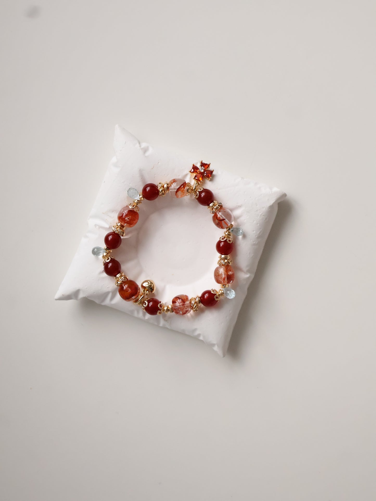 *Instocks* 8mm Xiel Fire Quartz, Carnelian, Blue Topaz