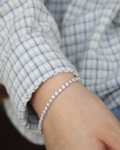 3MM Full Moissanite Tennis Bracelet AU750