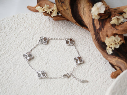 *Instocks* Noor Laser Clover Motif S925 Bracelet