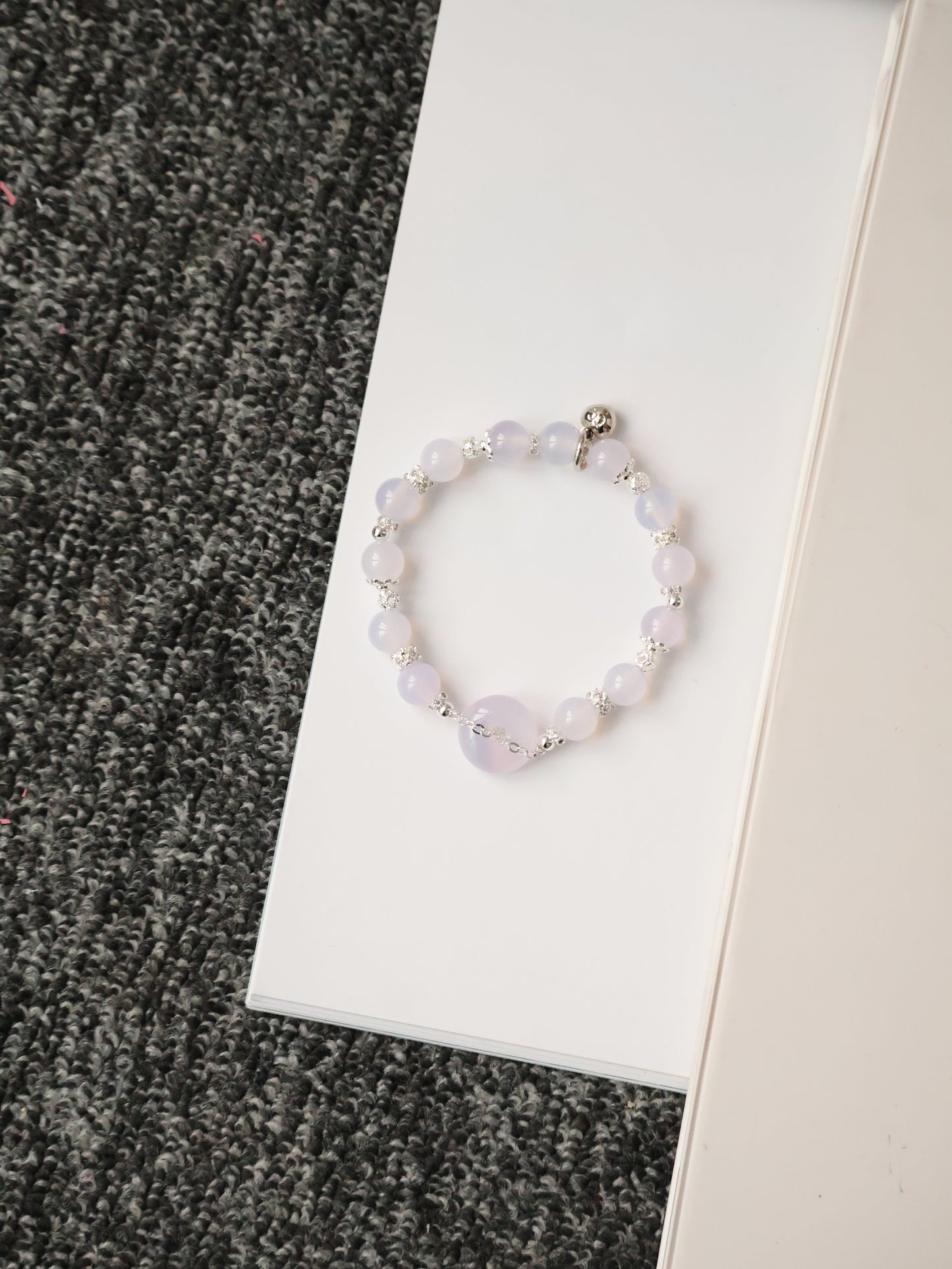 Lilac Chalcedony Crystal Bracelet — Annika Ping An Kou | 8mm (Elastic)