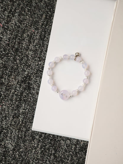 Lilac Chalcedony Crystal Bracelet — Annika Ping An Kou | 8mm (Elastic)