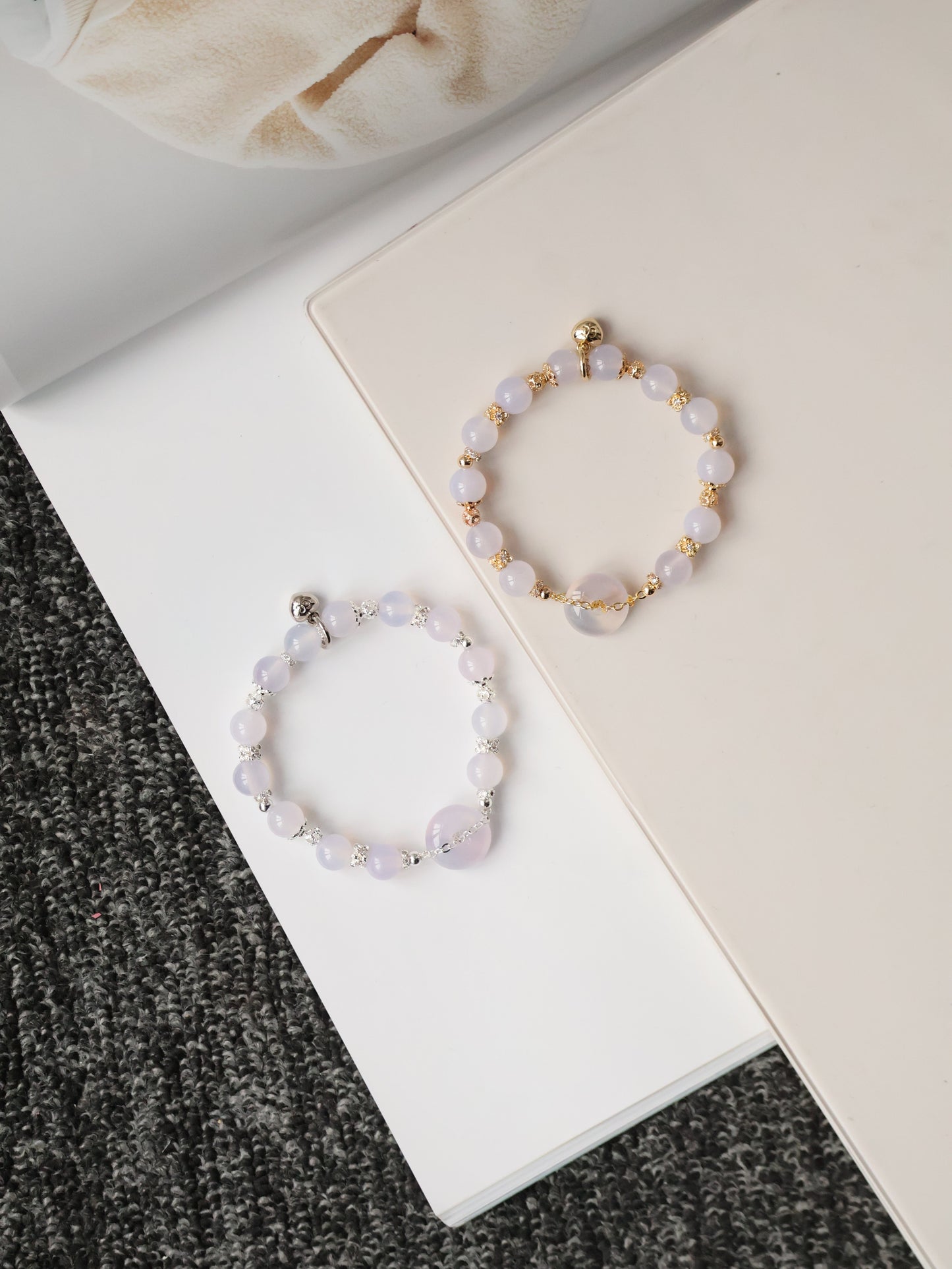 Lilac Chalcedony Crystal Bracelet — Annika Ping An Kou | 8mm (Elastic)