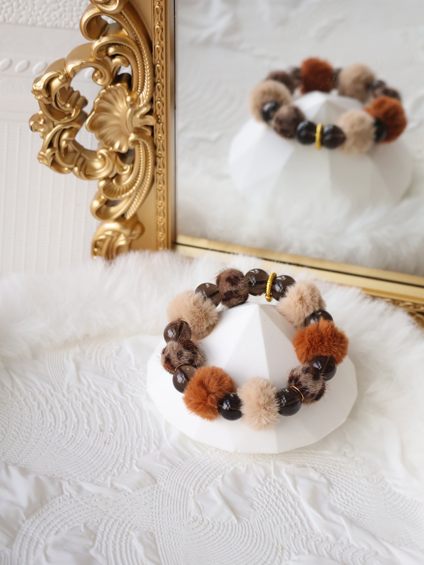 *Instocks* Leopard Chic - 12mm Smokey Quartz