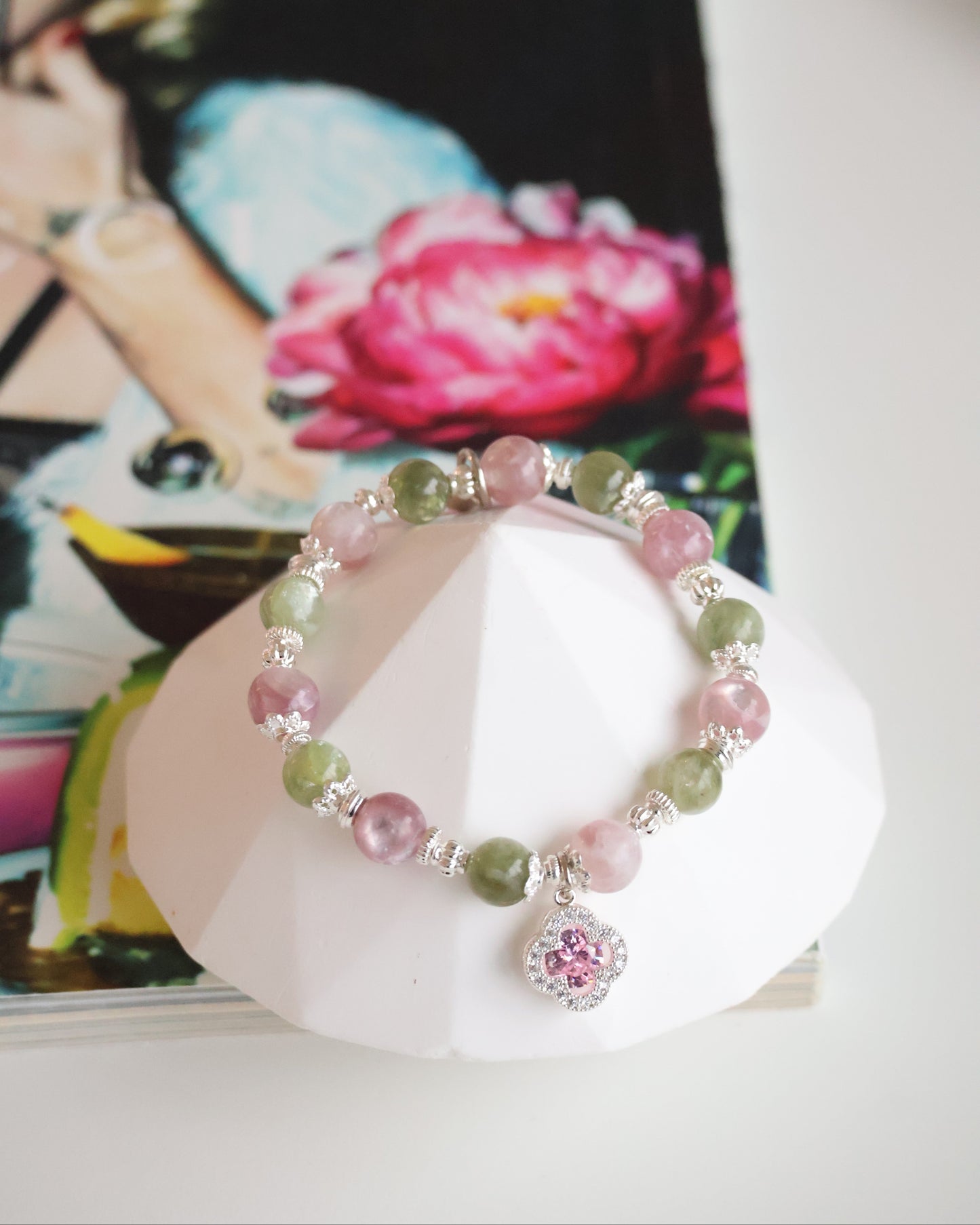 *Instocks* 8mm + 10mm Cordelia Twin: Pink Purple Emerald Mica & Green Emerald Mica