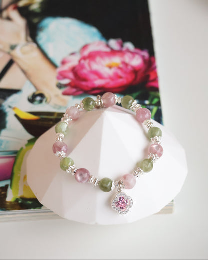 *Instocks* 8mm + 10mm Cordelia Twin: Pink Purple Emerald Mica & Green Emerald Mica