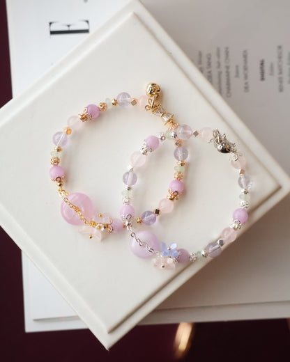Kunzite, Amethyst, Green Aventurine & Rose Quartz — Everfae Ping An Kou Series | 8mm (Elastic)