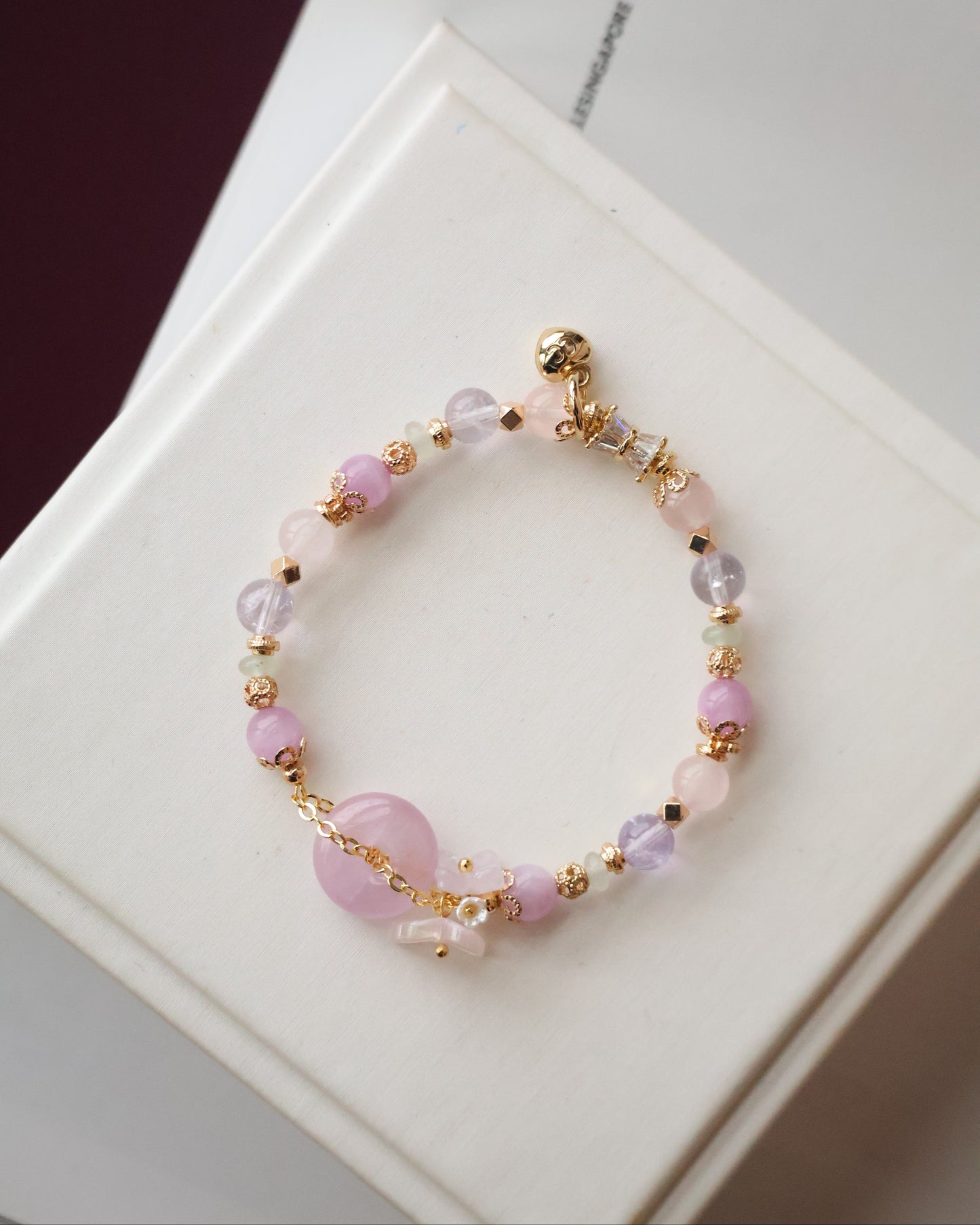 Kunzite, Amethyst, Green Aventurine & Rose Quartz — Everfae Ping An Kou Series | 8mm (Elastic)