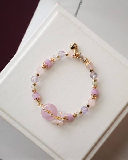 Kunzite, Amethyst, Green Aventurine & Rose Quartz — Everfae Ping An Kou Series | 8mm (Elastic)