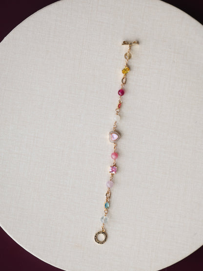 *Instocks* Duobao Chain with Heart Charm and Gem Charms(OT Clasp)