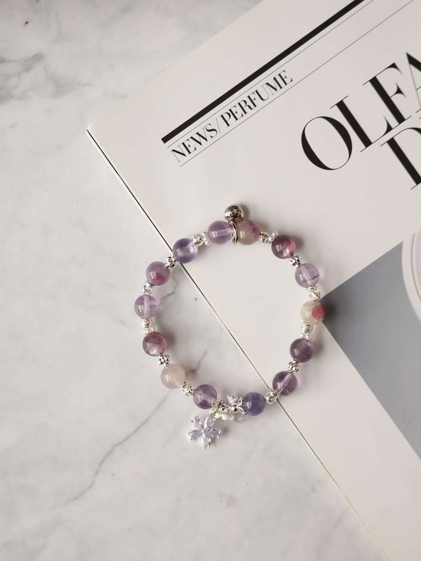 *Instocks* Twilight Sparkle - 8mm Amethyst, Unicorn Stone, Lepidolite (Elastic)