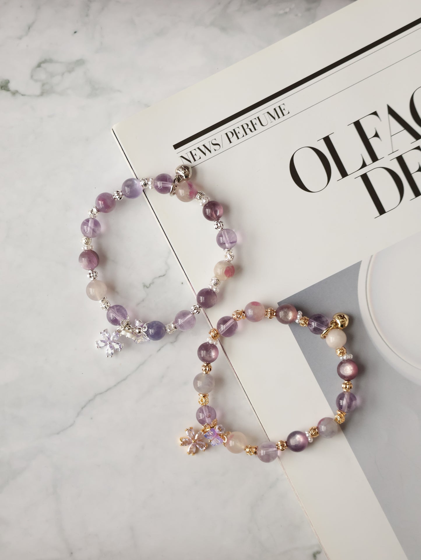 *Instocks* Twilight Sparkle - 8mm Amethyst, Unicorn Stone, Lepidolite (Elastic)